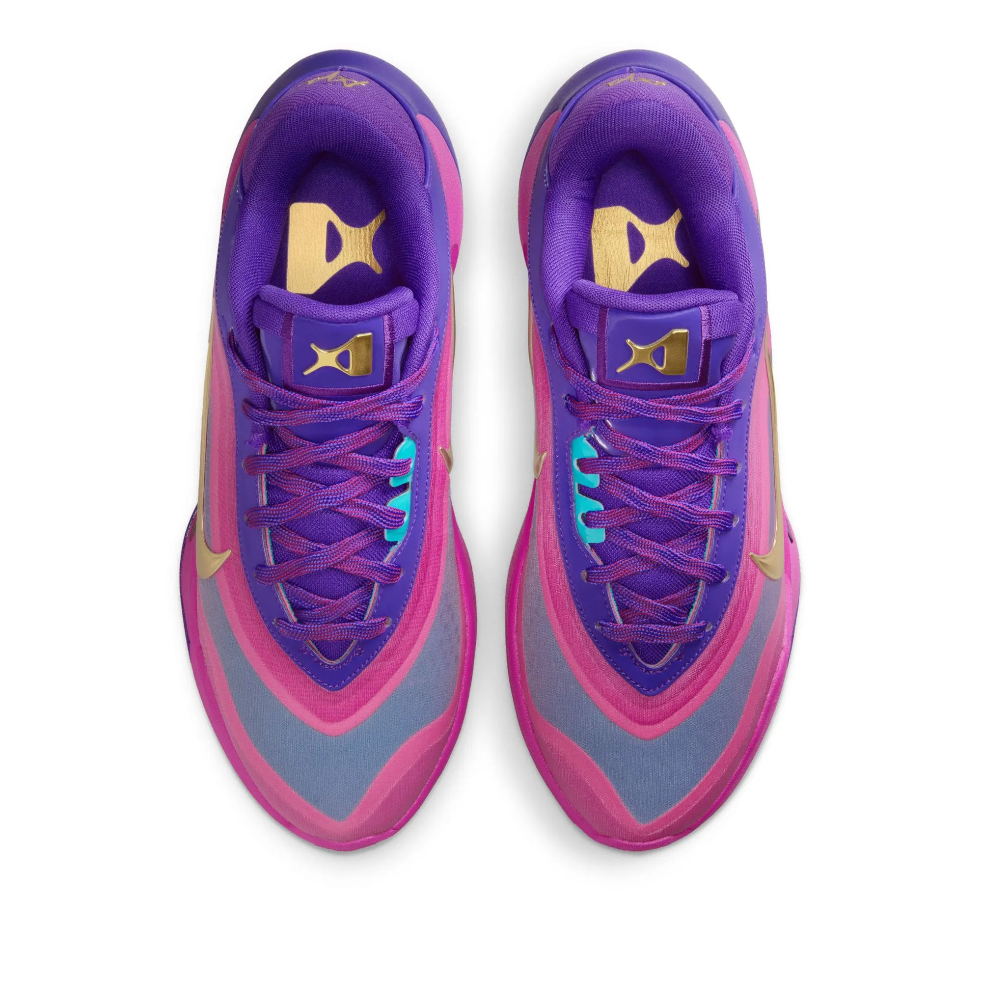 Women's Nike A'One - Fierce Purple/Metallic Gold Elegant flair Quick Pack