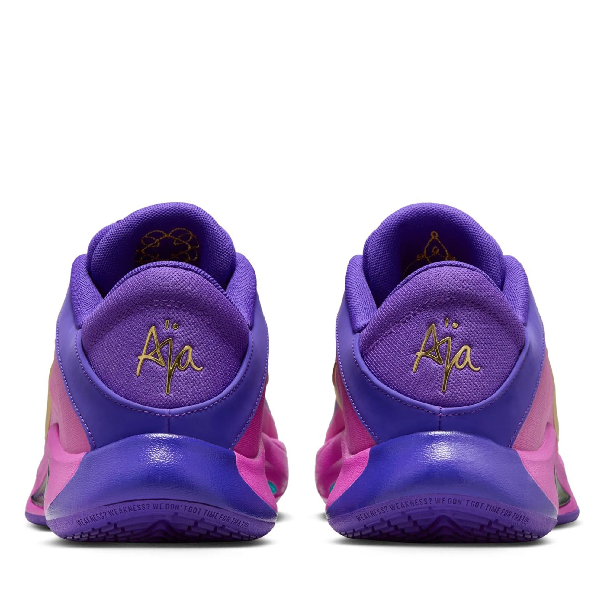 Support Core Lace Up Closure Mechanism Women's Nike A'One - Fierce Purple/Metallic Gold