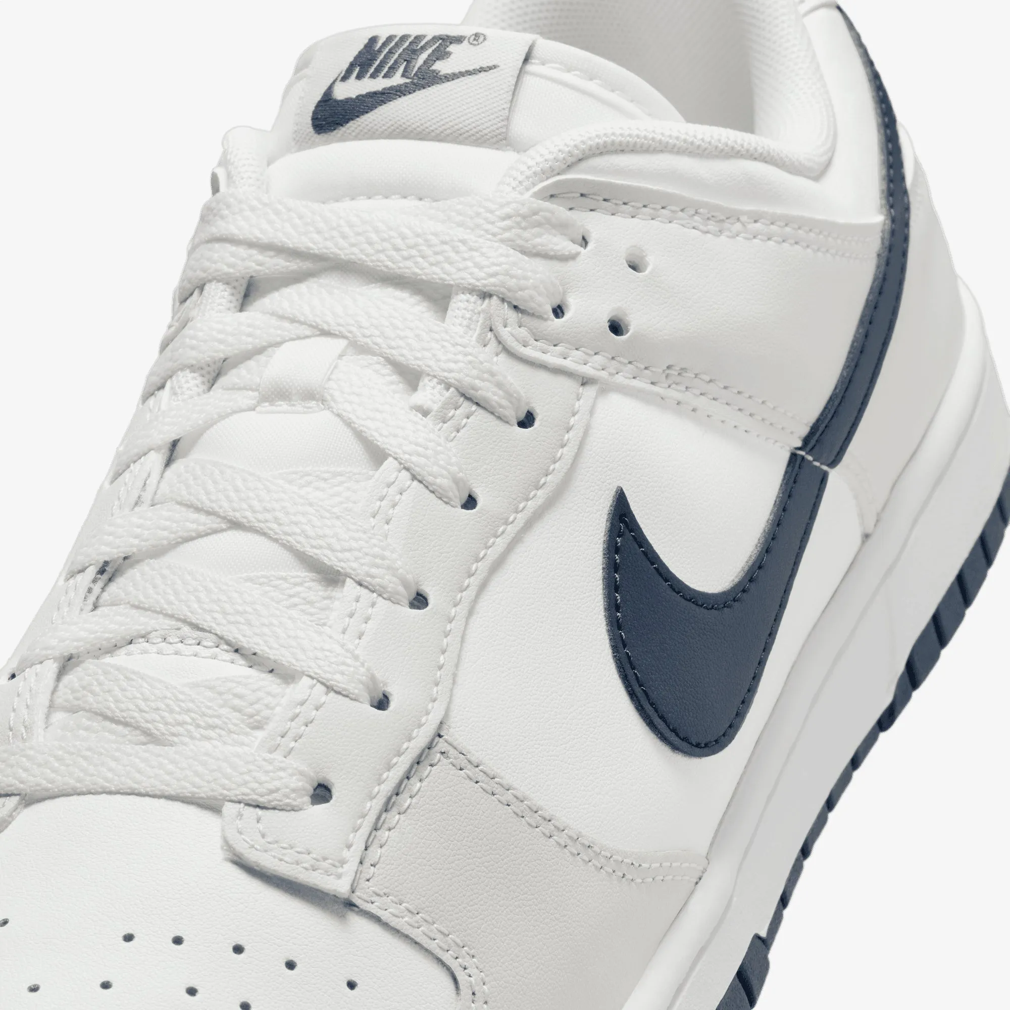 NIKE | DUNK LOW RETRO { SUMMIT WHITE/MIDNIGHT NAVY-PLATINUM TINT Mid   Top