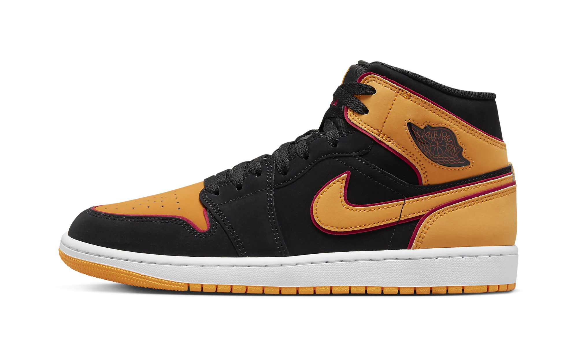 Air Jordan 1 Mid "Vivid Orange" Secure Grip Airflow Optimized