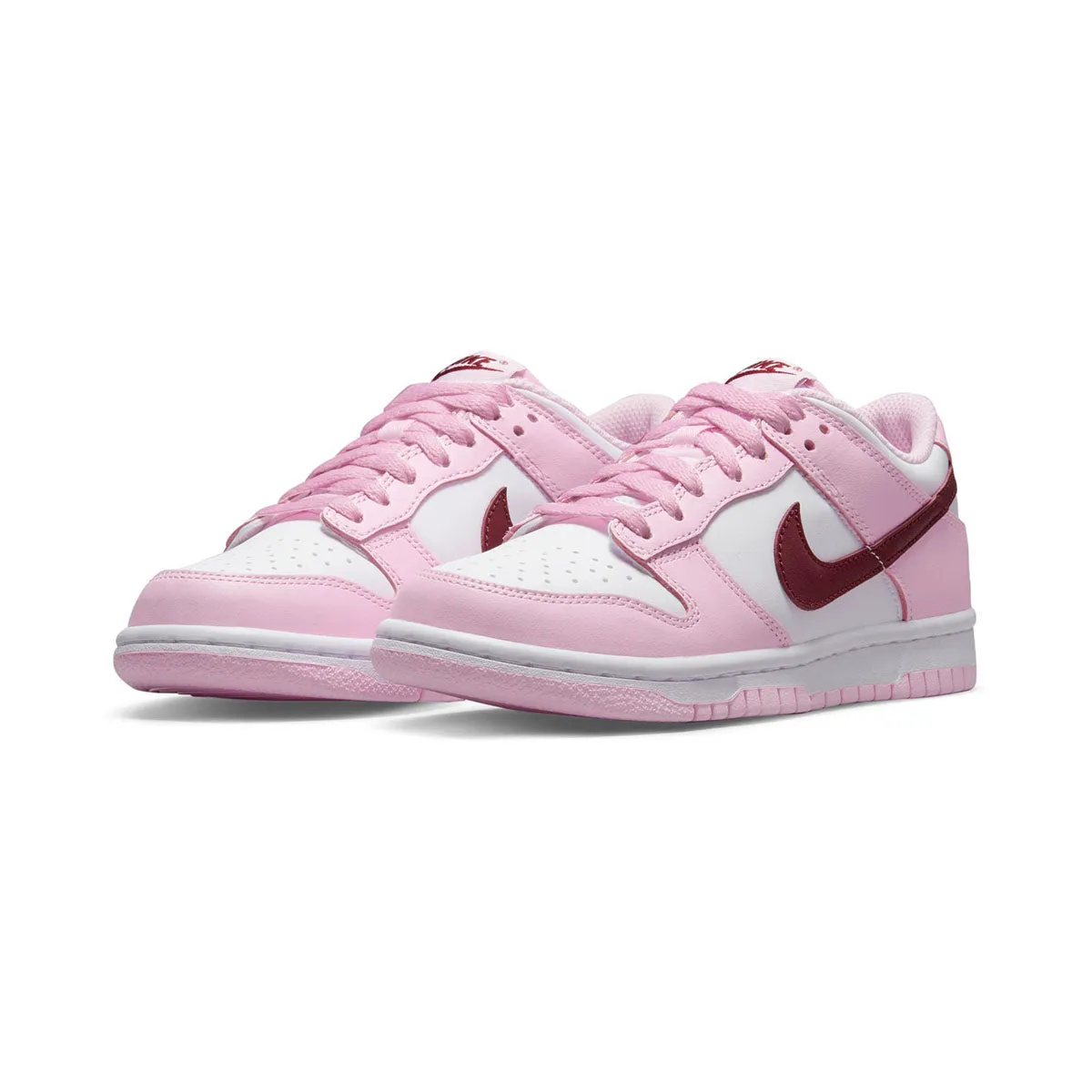 Cushioned Upper Nike Dunk Low 'Pink Foam Red White' Big Kids' Shoes