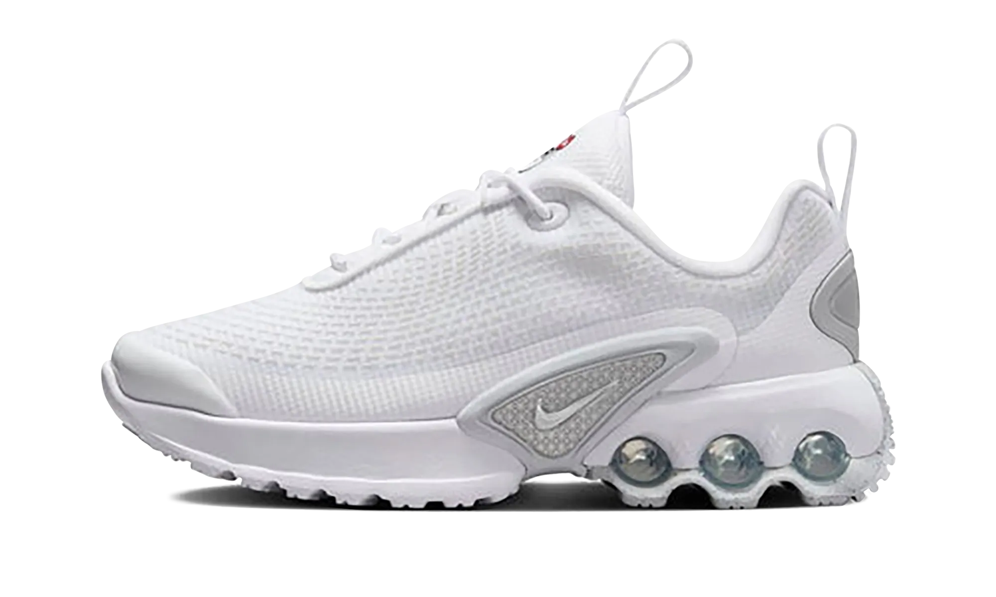 Air Max Dn GS "White Metallic Silver" running in various climates