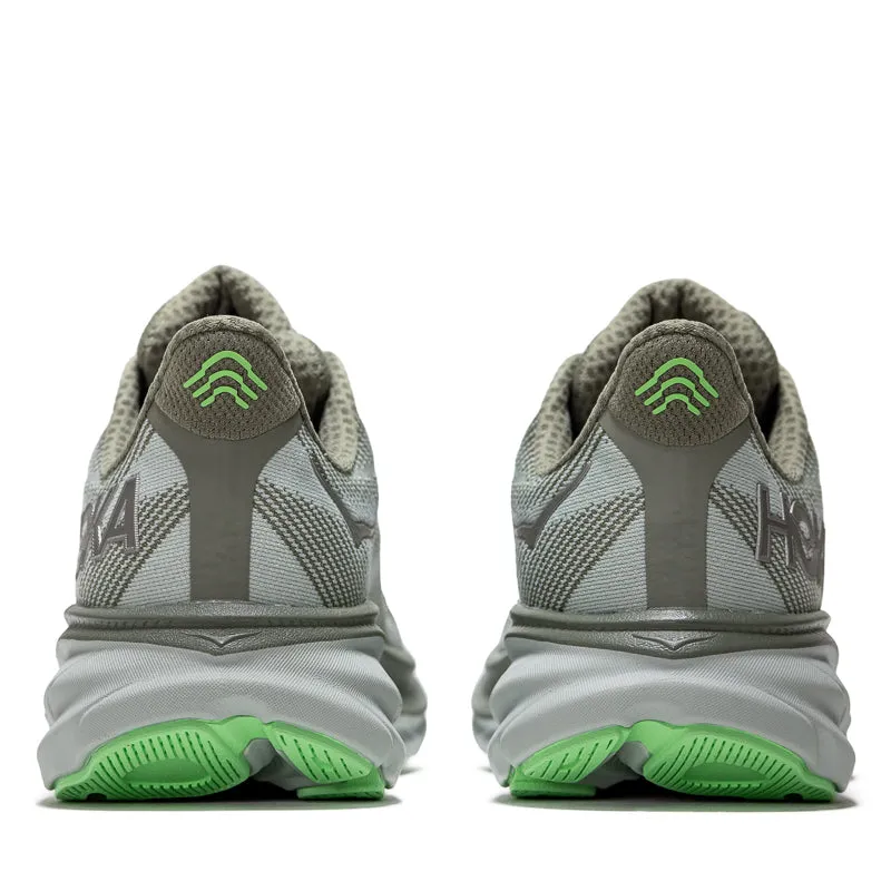Women's Hoka Clifton 9 - Olive Haze/Mercury Shock Dispersing Plate Outdoor Feel