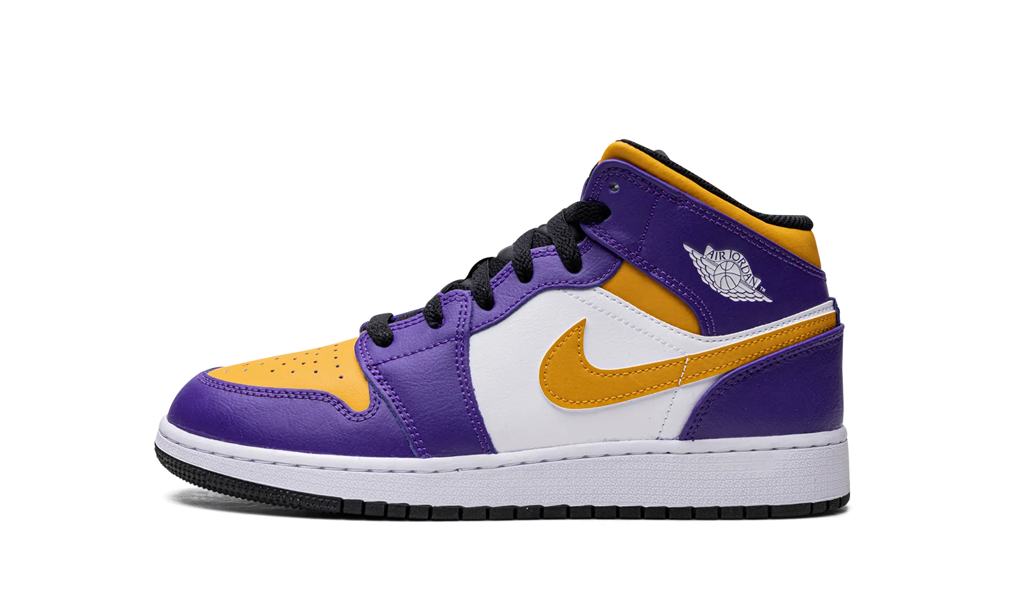 Smooth interior Performance Step Air Jordan 1 Mid GS "Lakers"