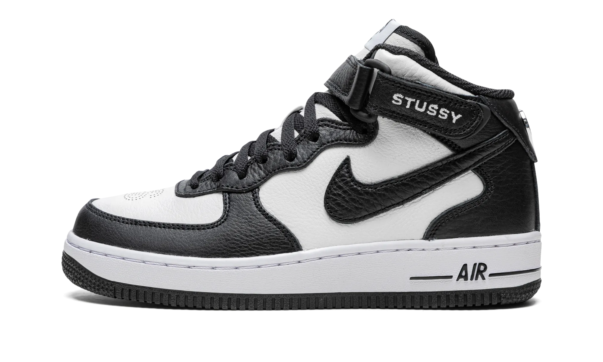 Air Force 1 Mid "Stussy - Light Bone Black" Reinforced Footwear