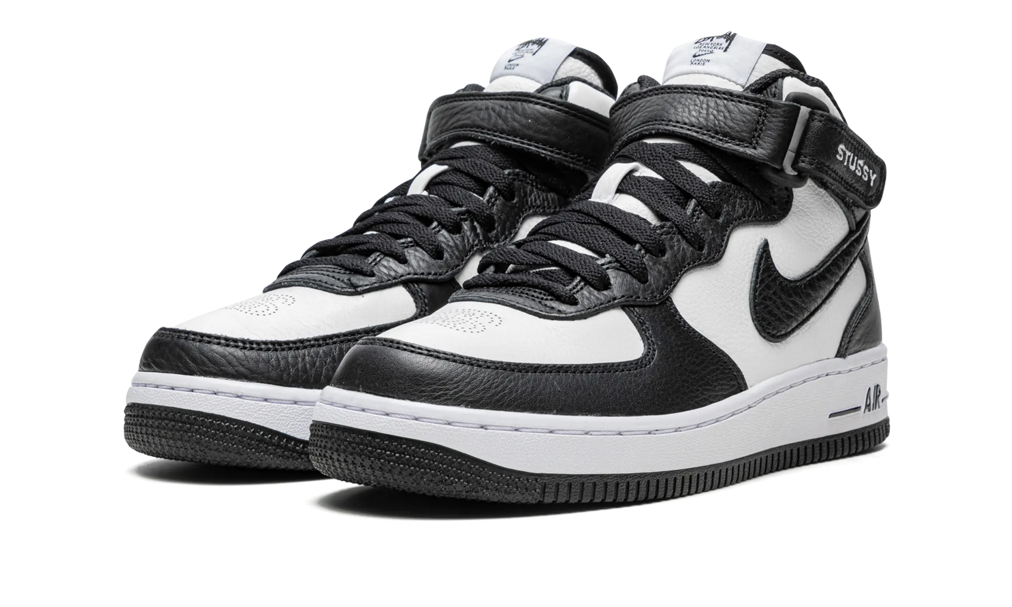 Grip Support Reinforced Footwear Air Force 1 Mid "Stussy - Light Bone Black"