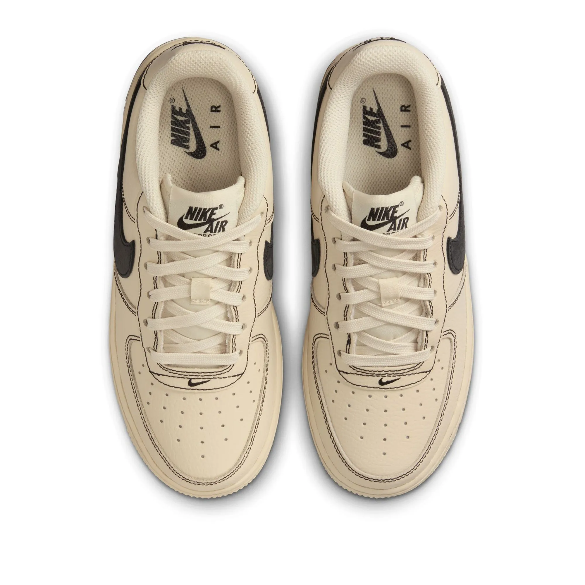 Vegan Leather All-day Grip Nike Air Force 1 LV8 (GS) - Light Khaki/Black