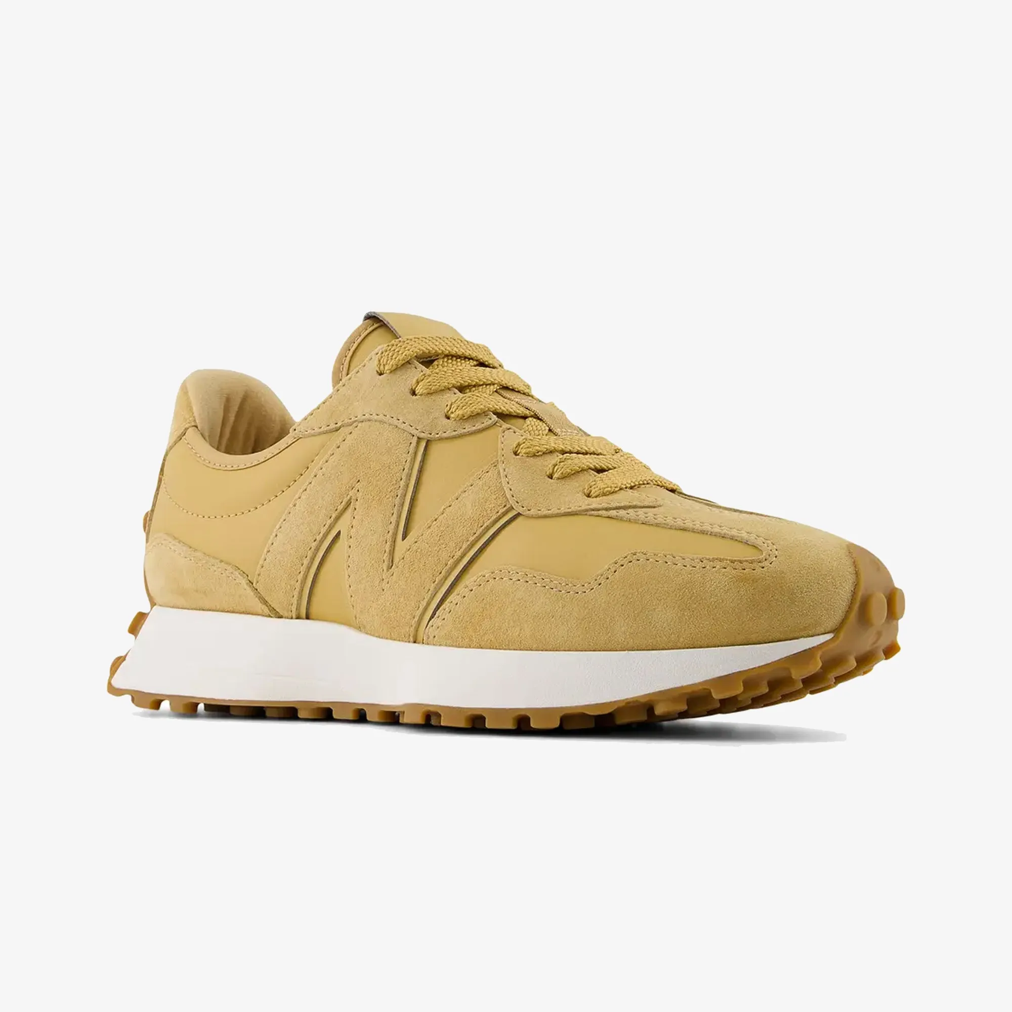 provide support adjustable - strap running wear New Balance | 327 { BROWN/WHITE