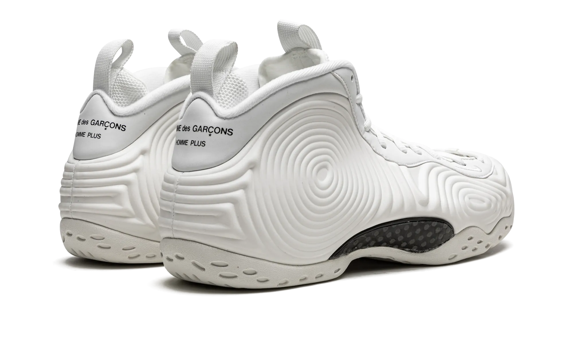 Air Foamposite One "Comme des Gar?ons - White" Pressure Relief Zones Adaptive Heel Lock