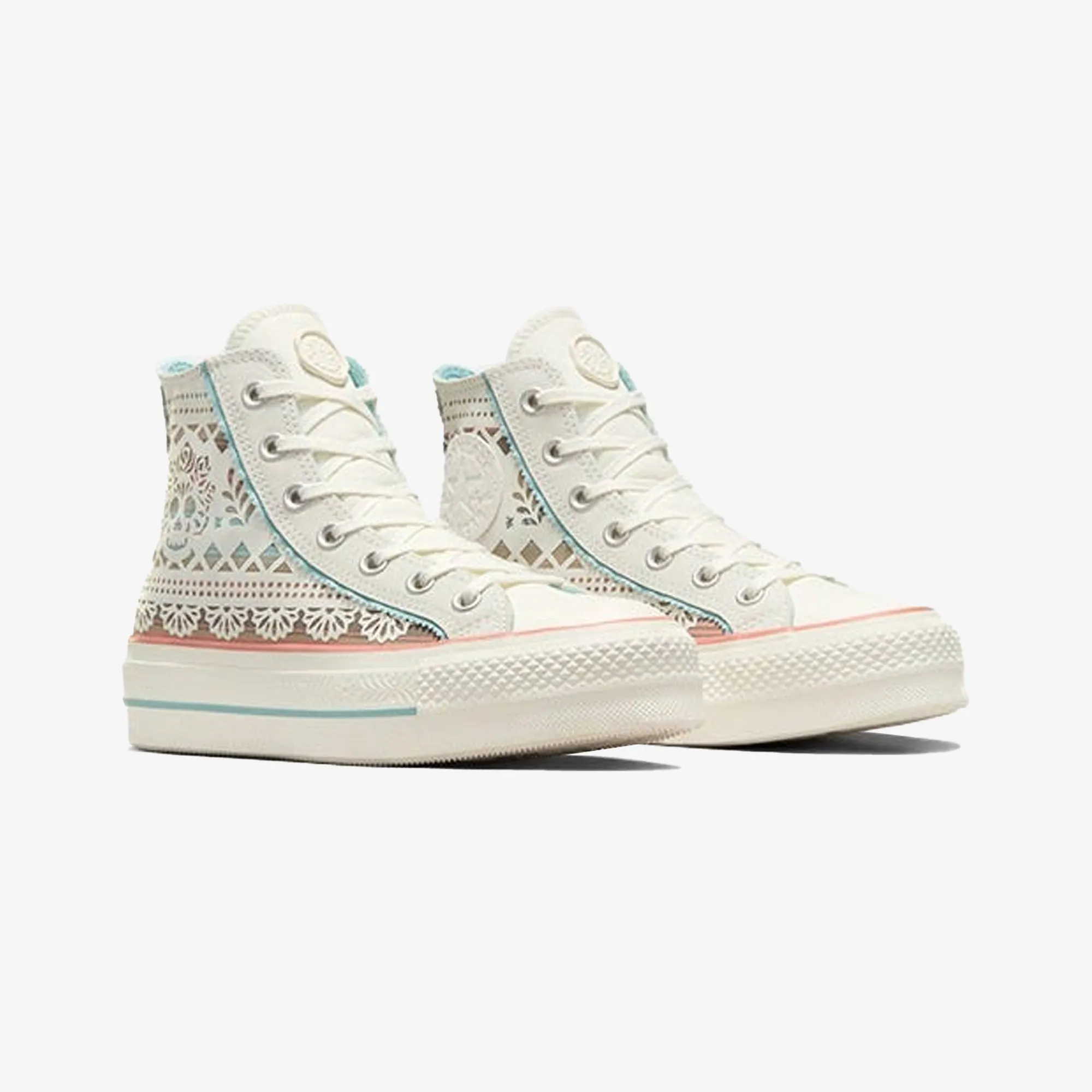 Flexible Support Ultra Light Foam Converse | CHUCK TAYLOR ALL STAR LIFT DAY OF THE DEAD { BEIGE