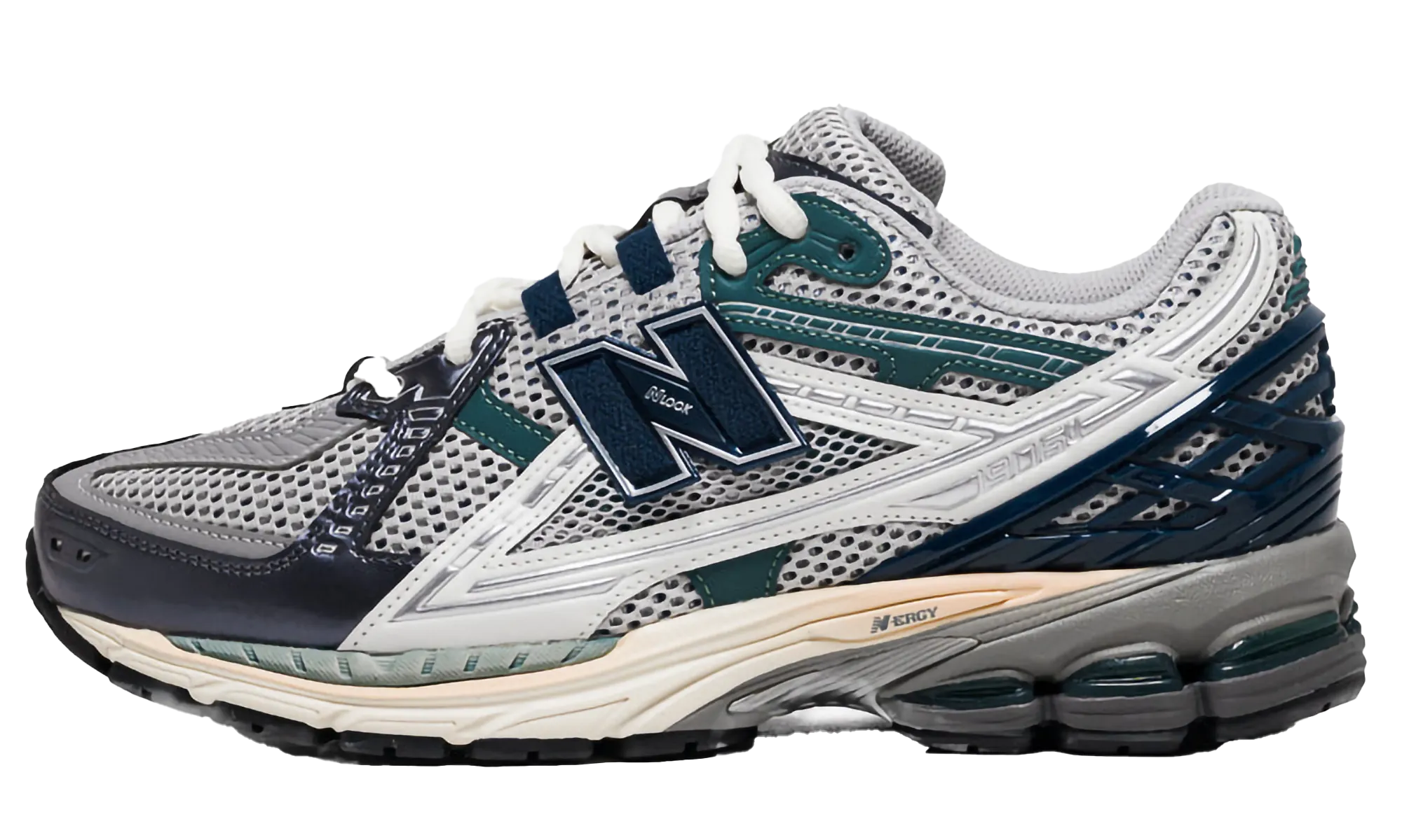 casual runners' footwear grassy shoes 1906R "Silver Metallic / Deep Ocean"