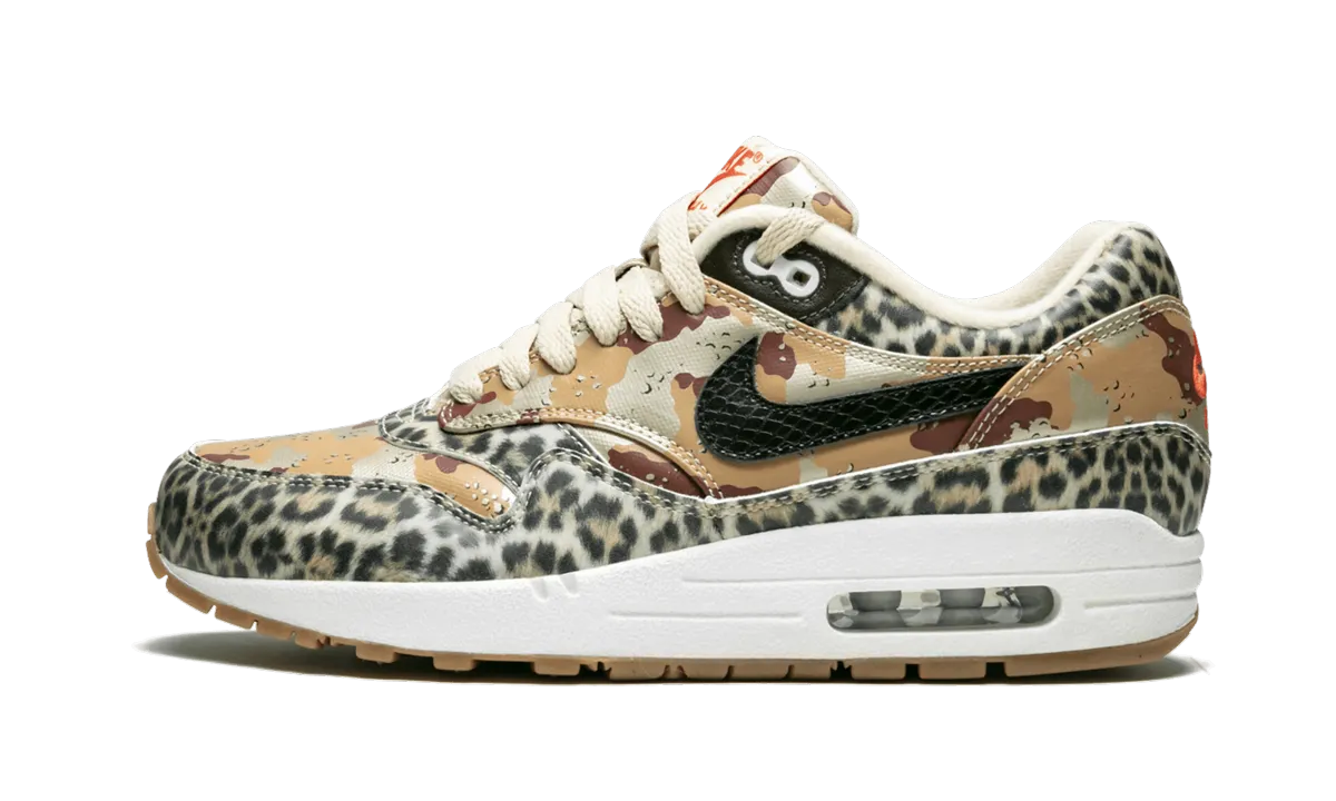 Adaptable to different weather water - resistant running option AIR MAX 1 PRM MNS WMNS "Animal Camo"