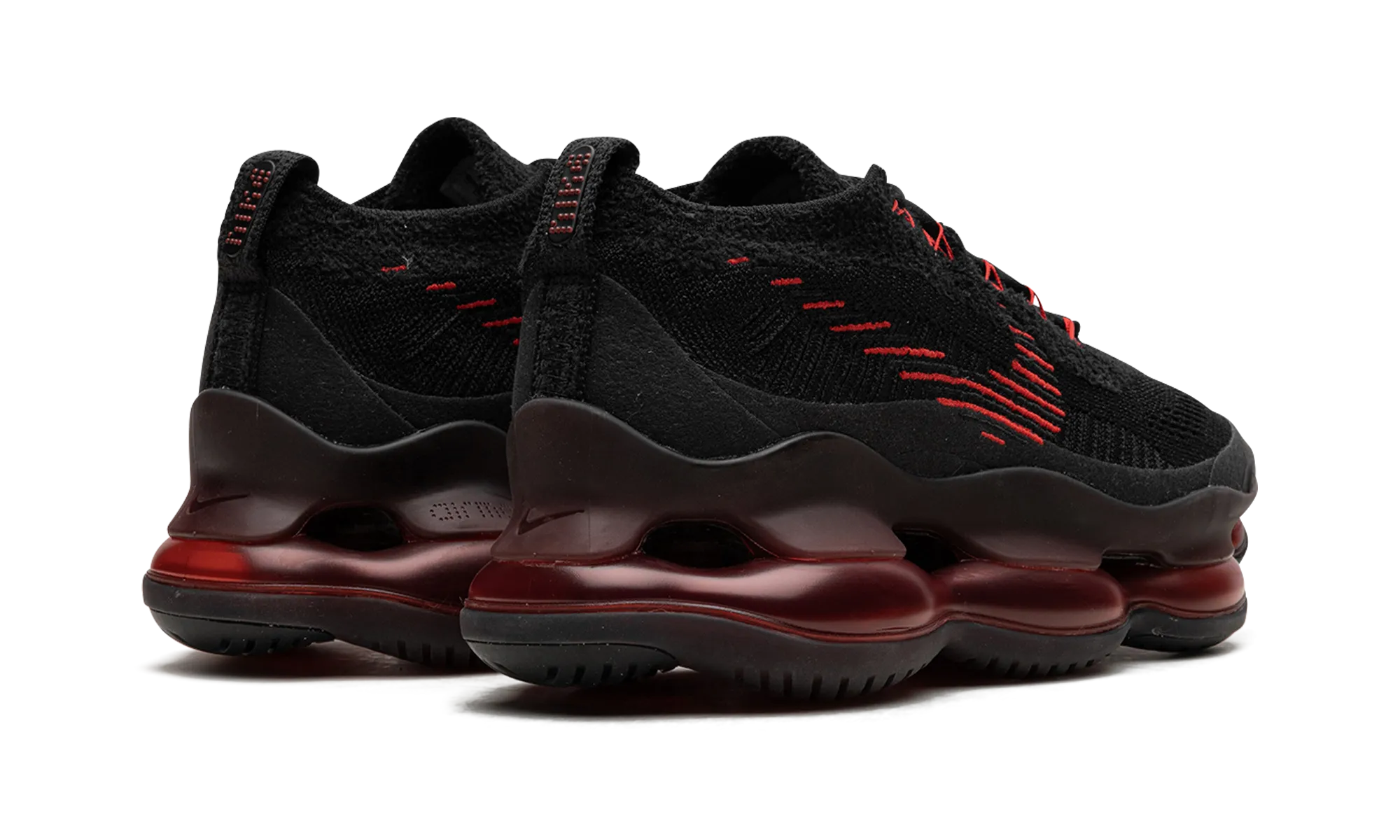 zipper - closure shoes Giant pattern Air Max Scorpion "Black University Red"