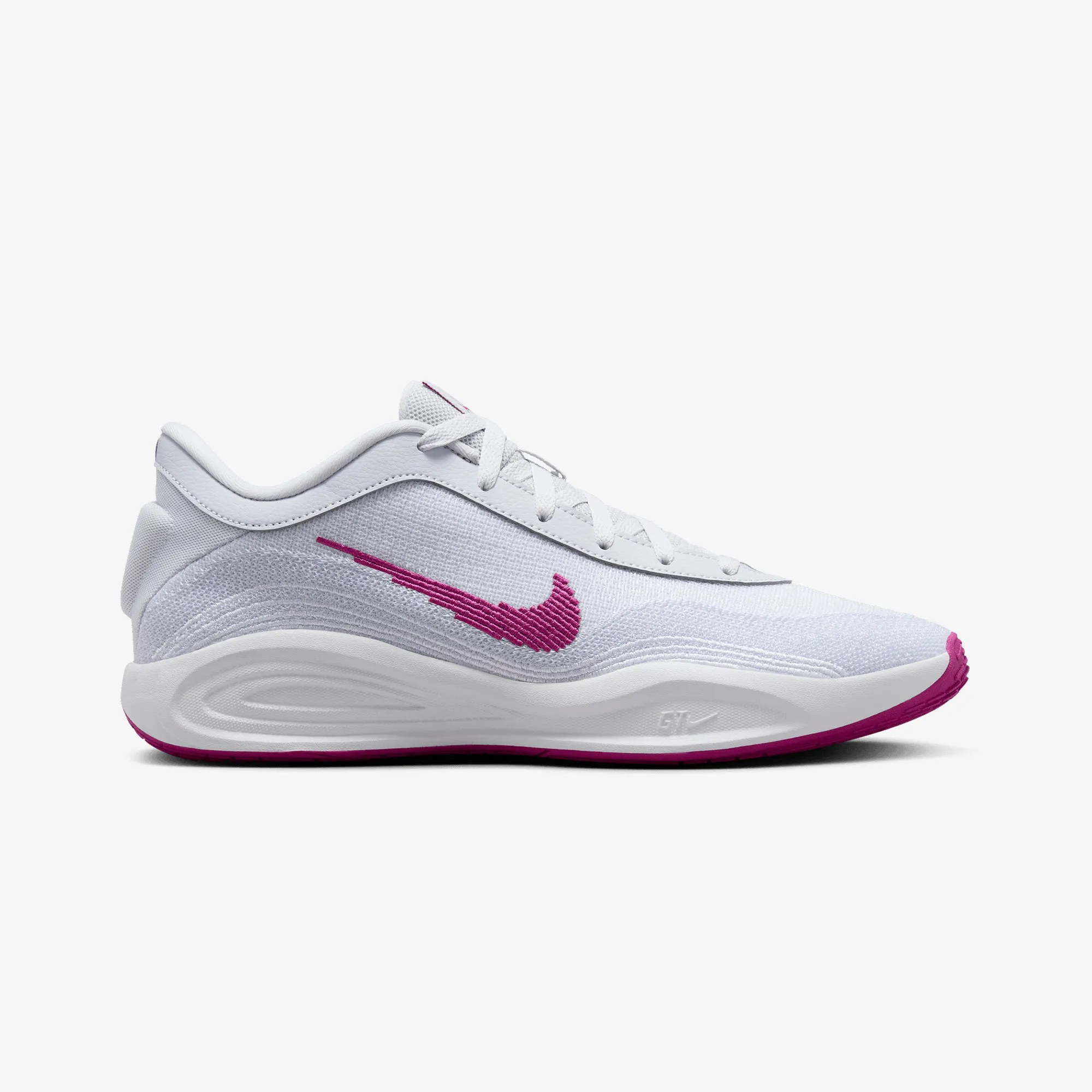 NIKE | G.T. HUSTLE ACADEMY EP { PURE PLATINUM/HOT FUCHSIA-WHITE Compression Activated Fit