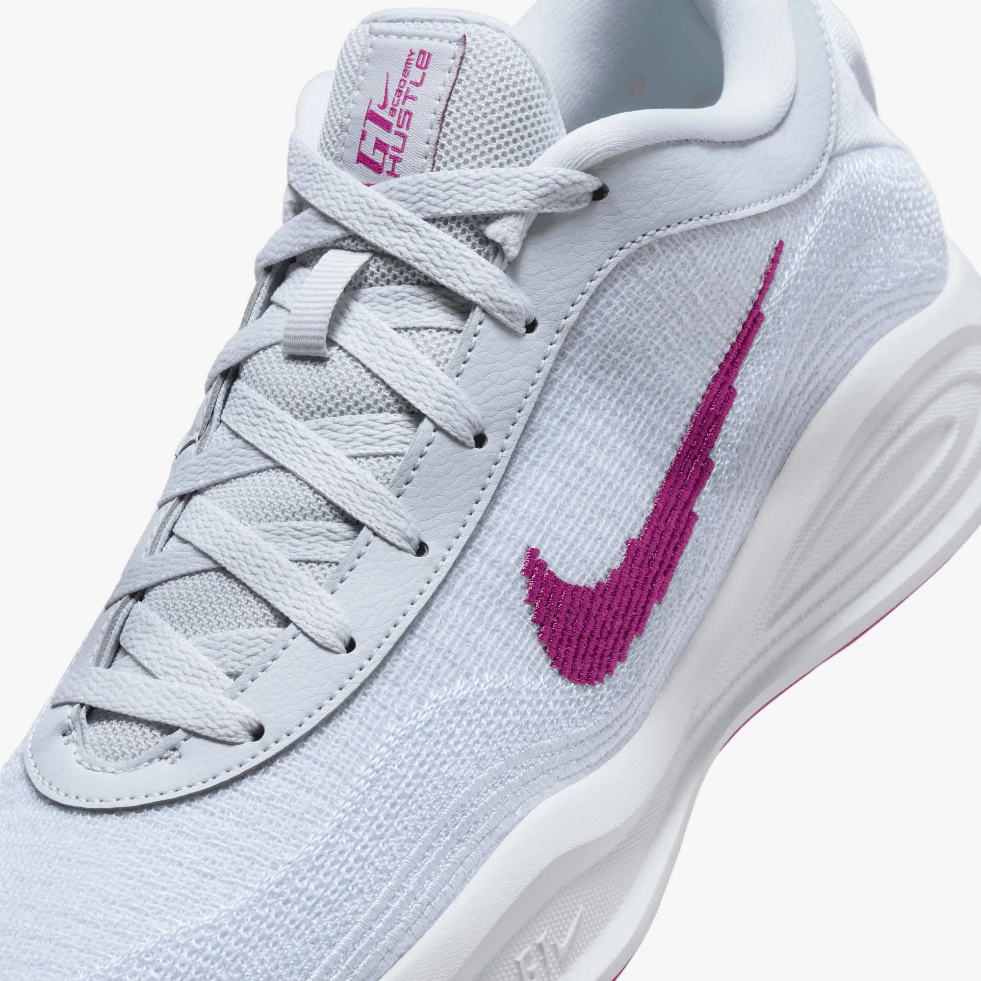 Adaptive Style Dual Density NIKE | G.T. HUSTLE ACADEMY EP { PURE PLATINUM/HOT FUCHSIA-WHITE