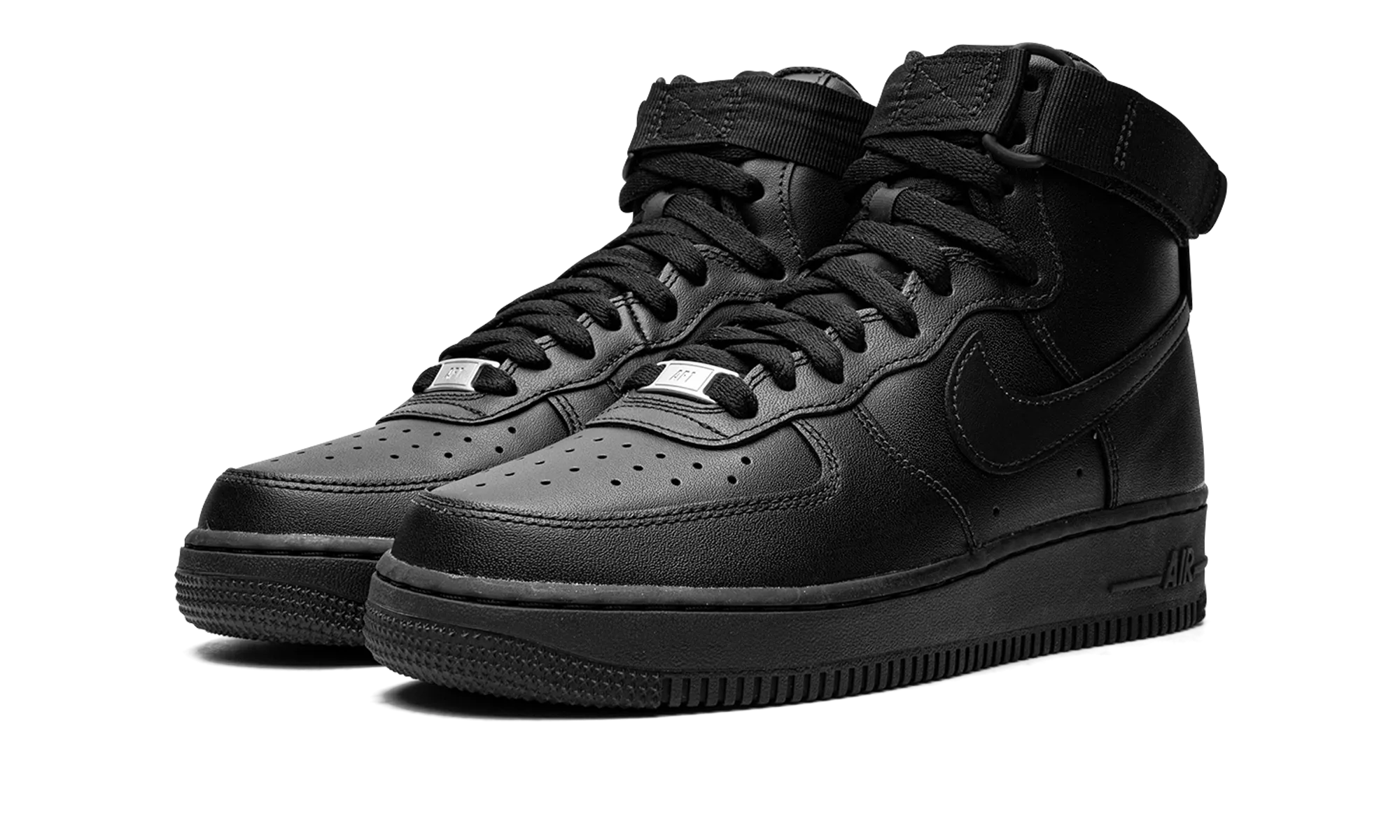 WMNS AIR FORCE 1 HI "Triple Black" Sleek Finish Comfortable Wear