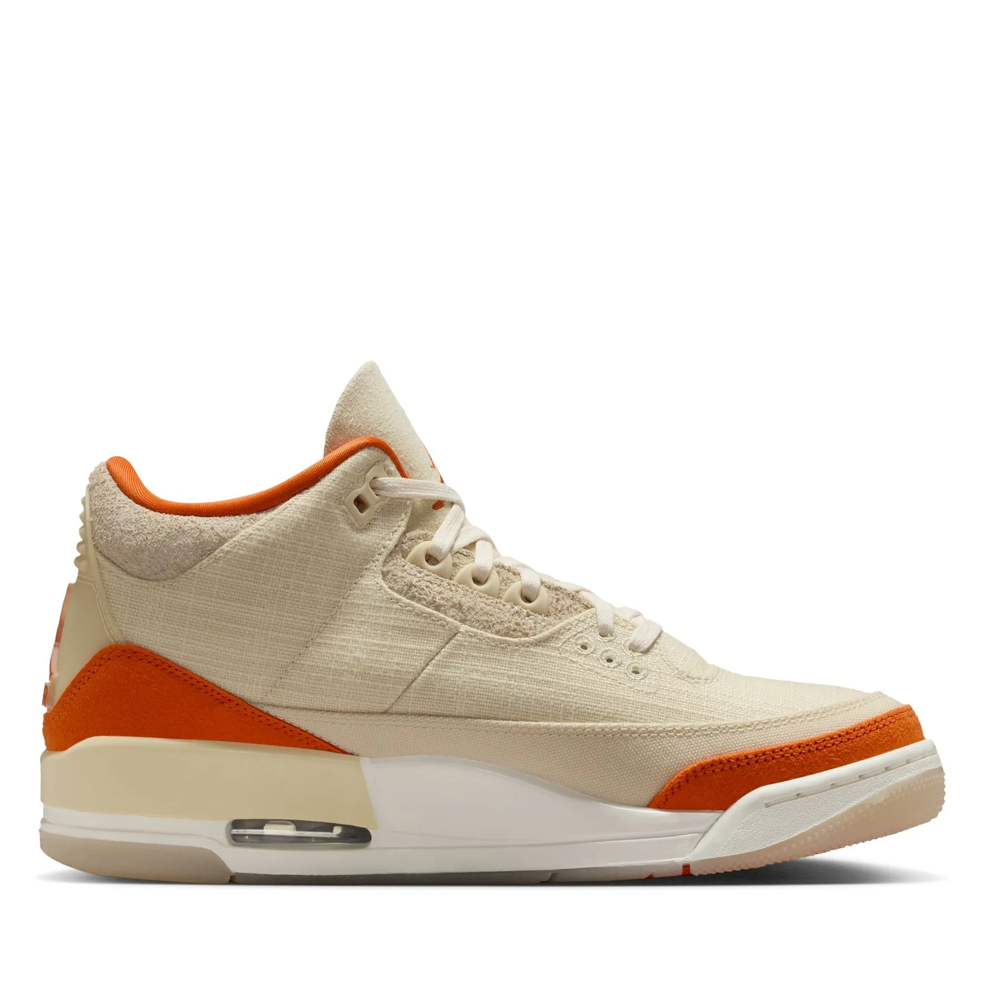 Women's Air Jordan 3 Retro - Fossil/Starfish Non Restrictive Toe Box Eco Friendly Upper