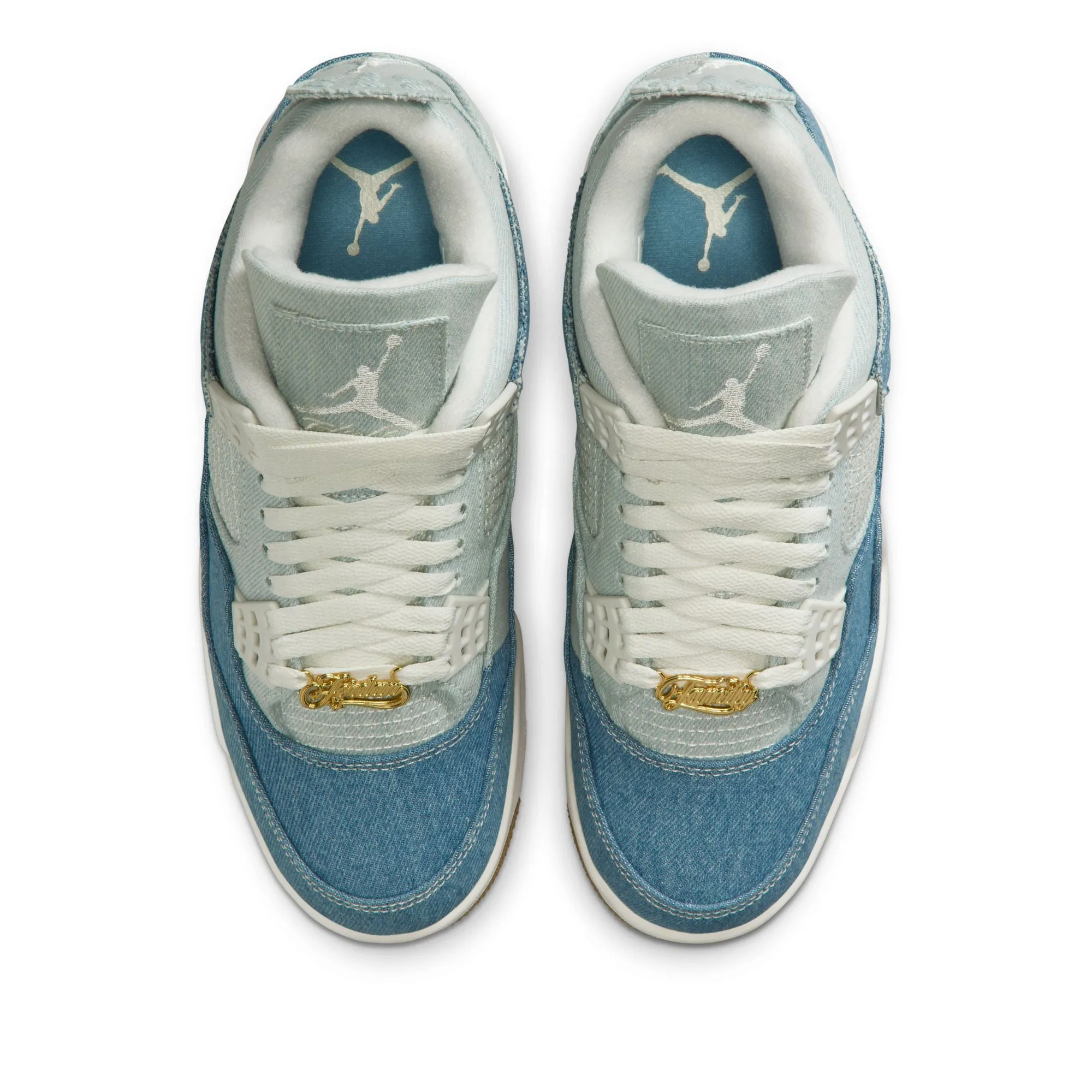 Women's Air Jordan 4 Retro Tex 'Worn Blue' - Sail/Denim Energy Returning Foam Kevlar Reinforced Thread