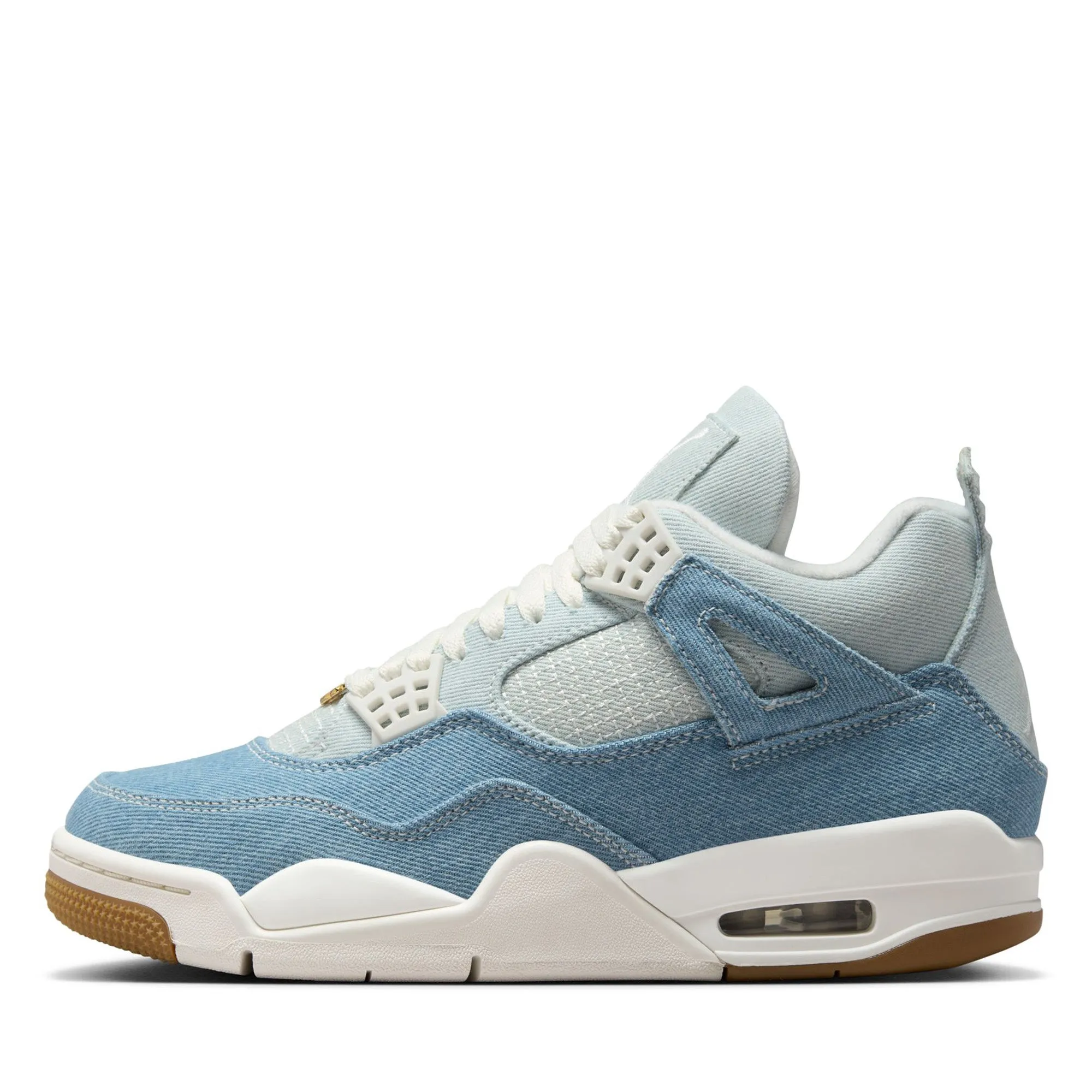 Women's Air Jordan 4 Retro Tex 'Worn Blue' - Sail/Denim Ventilated Footbed System