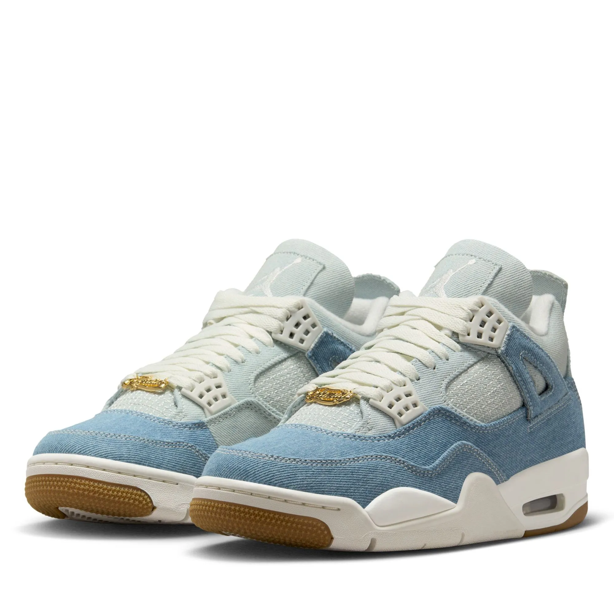 Breathable Edge Women's Air Jordan 4 Retro Tex 'Worn Blue' - Sail/Denim