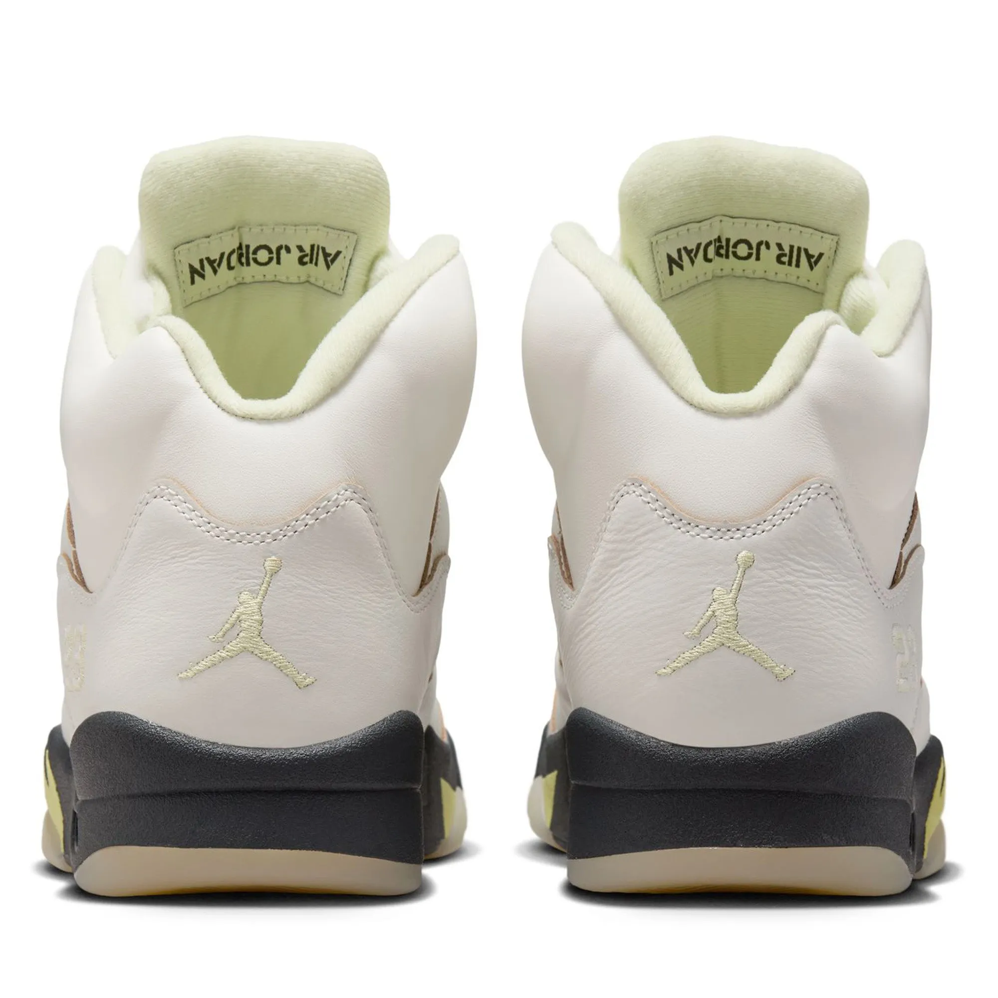 Women's Air Jordan 5 Retro - Sail/Luminous Green Basic Casual