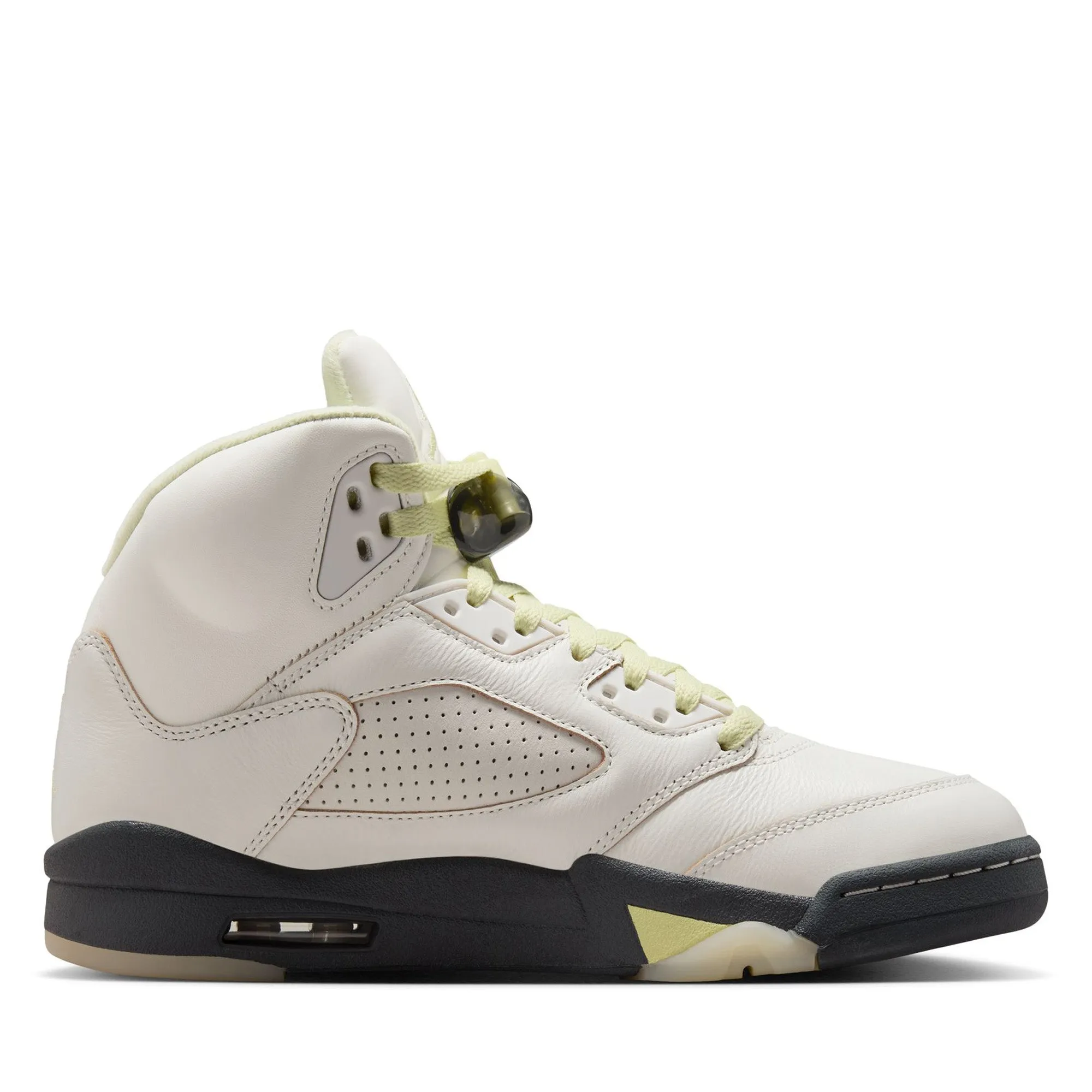 Women's Air Jordan 5 Retro - Sail/Luminous Green Sport Details