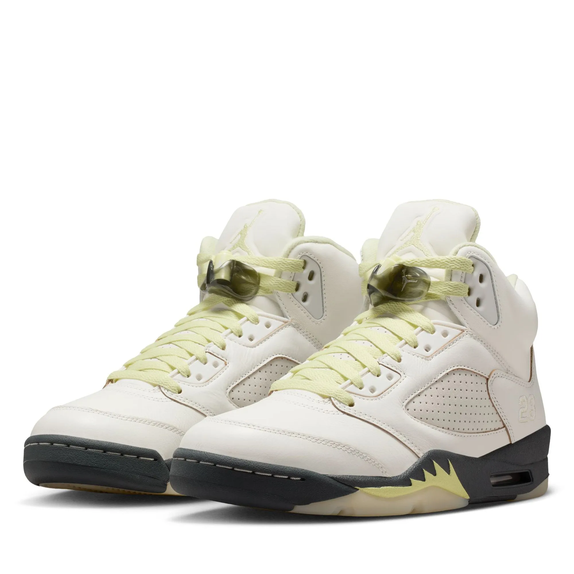 Women's Air Jordan 5 Retro - Sail/Luminous Green Ready To Go Agile Wear
