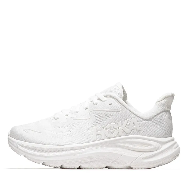 Women's Hoka Clifton 10 - White/White Pressure Distribution Nodes Hybrid Wear