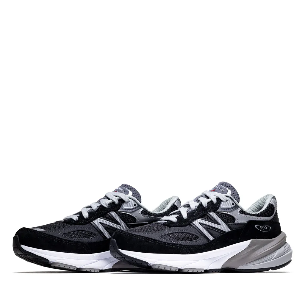 Women's New Balance Made in USA 990v6 - Black Synthetic Leather Panels