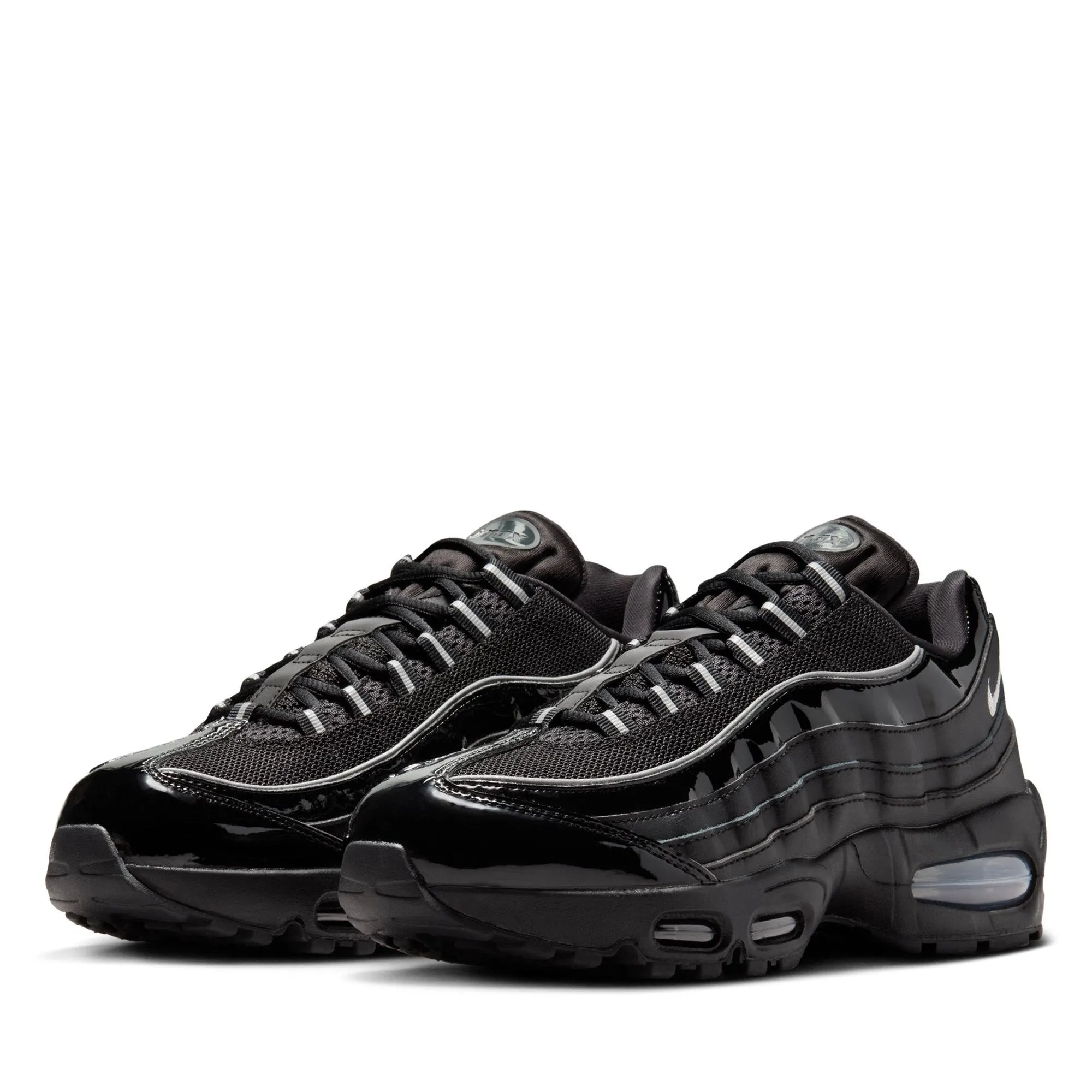 Women's Nike Air Max 95 - Black/Metallic Silver Odor Resistant Lining