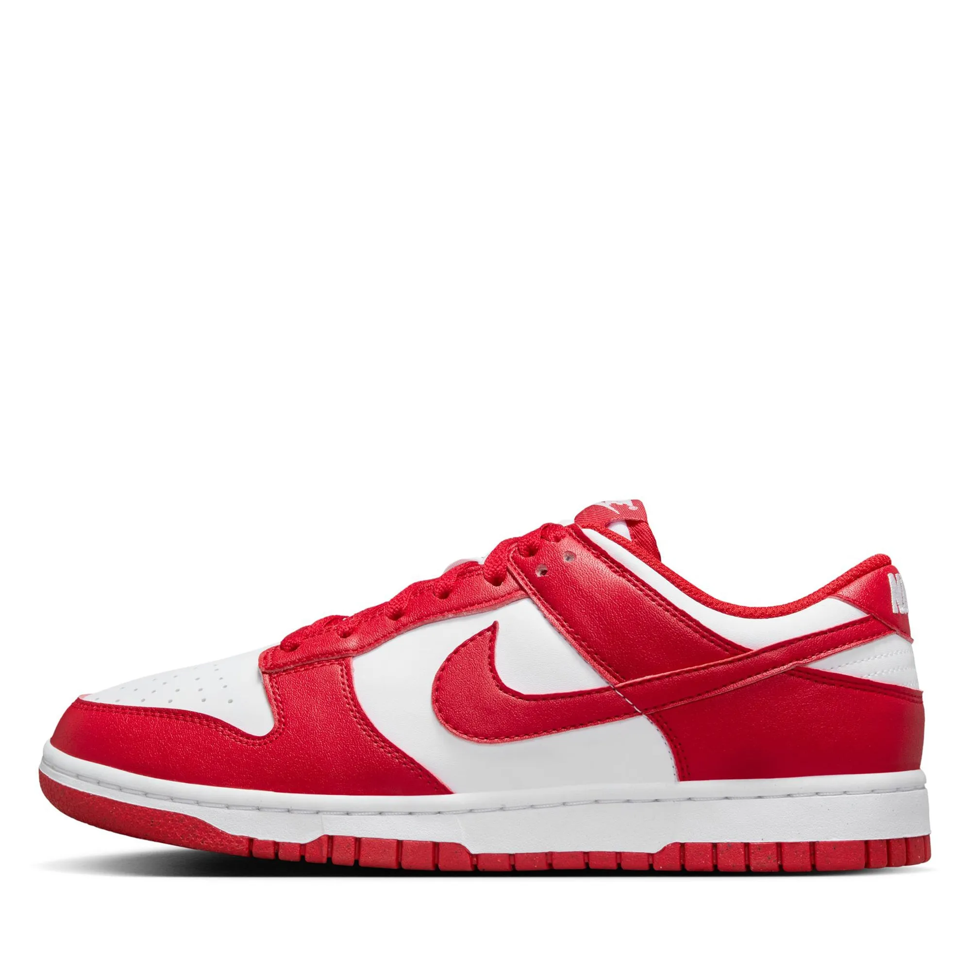 Women's Nike Dunk Low Next Nature - White/University Red Breathable Grip Foam Cushioning Layer