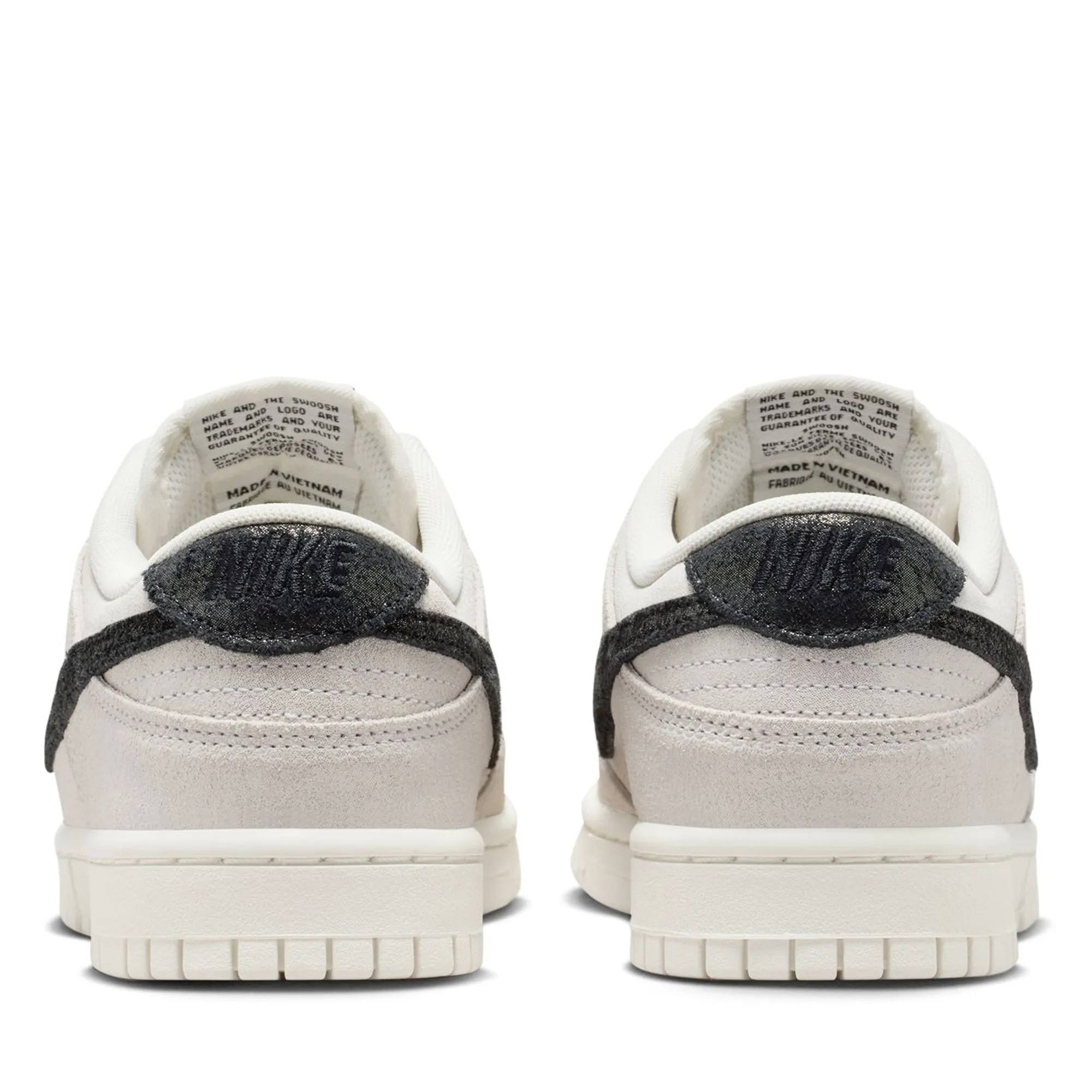 Women's Nike Dunk Low SE - White/Black Flexible Sole Design