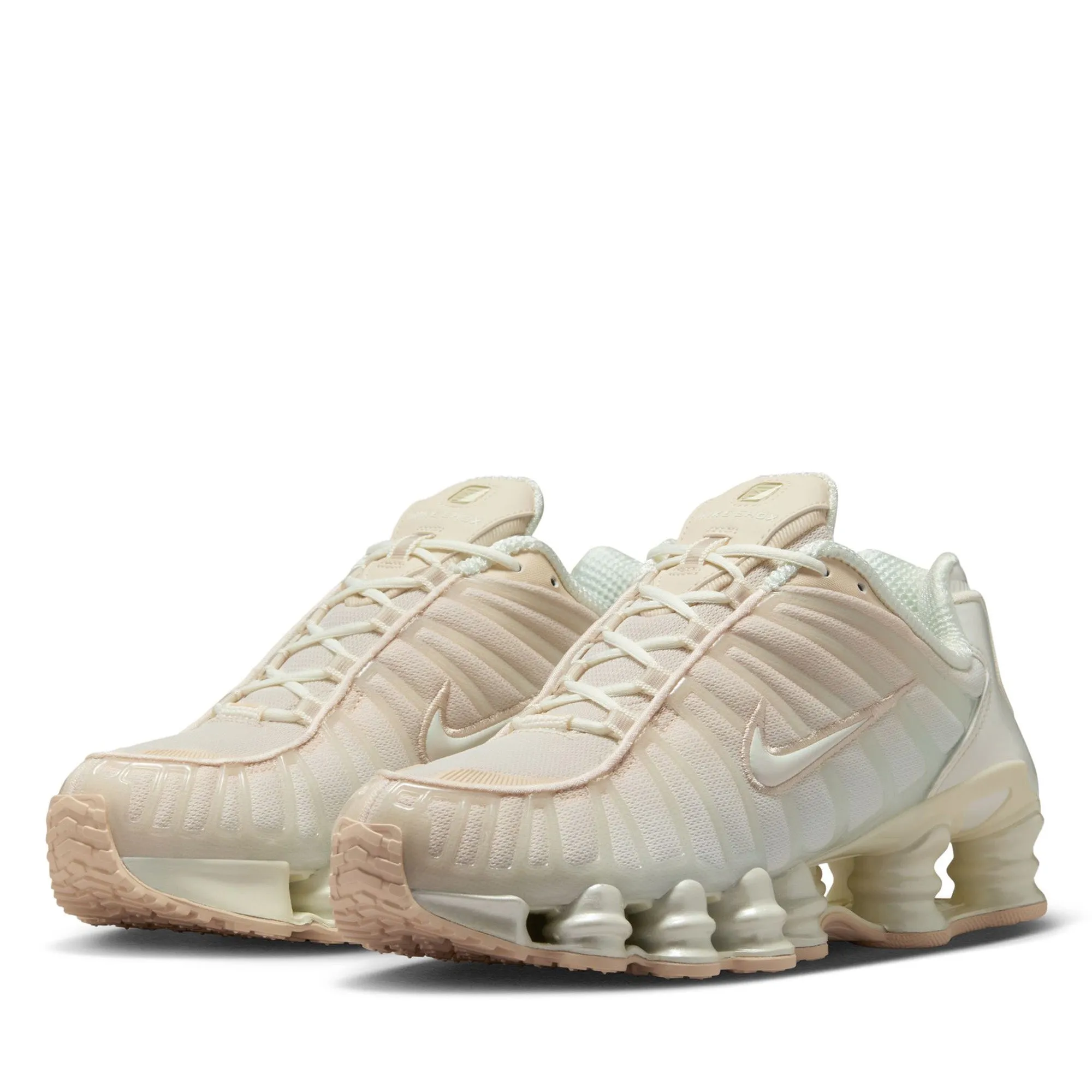 Women's Nike Shox TL - Pearl White/Soft Pearl Anti   Abrasion Elastic Collar Padding
