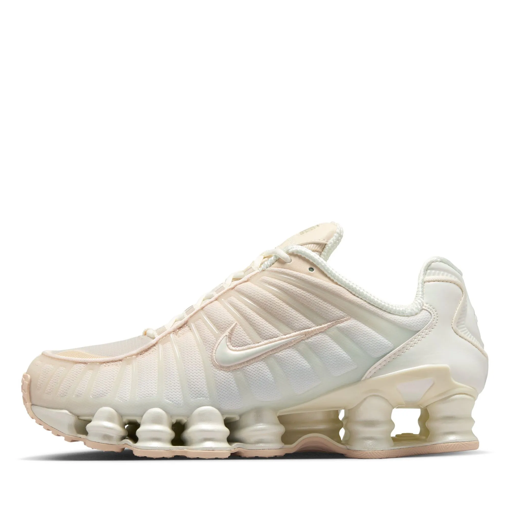 Women's Nike Shox TL - Pearl White/Soft Pearl Iconic arch