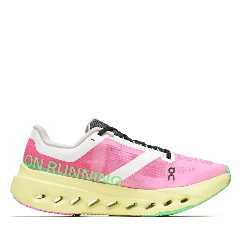 Women's On Cloudsurfer Next - Pink/Limelight Built For Walk Reel Fit