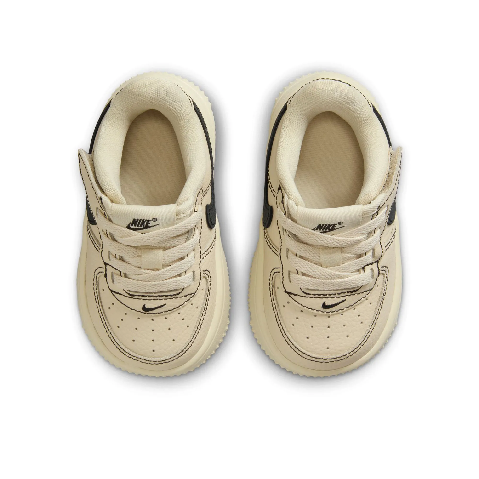 Walk Comfort Sole Tech Nike Force 1 Low LV8 EasyOn (TD) - Light Khaki/Black