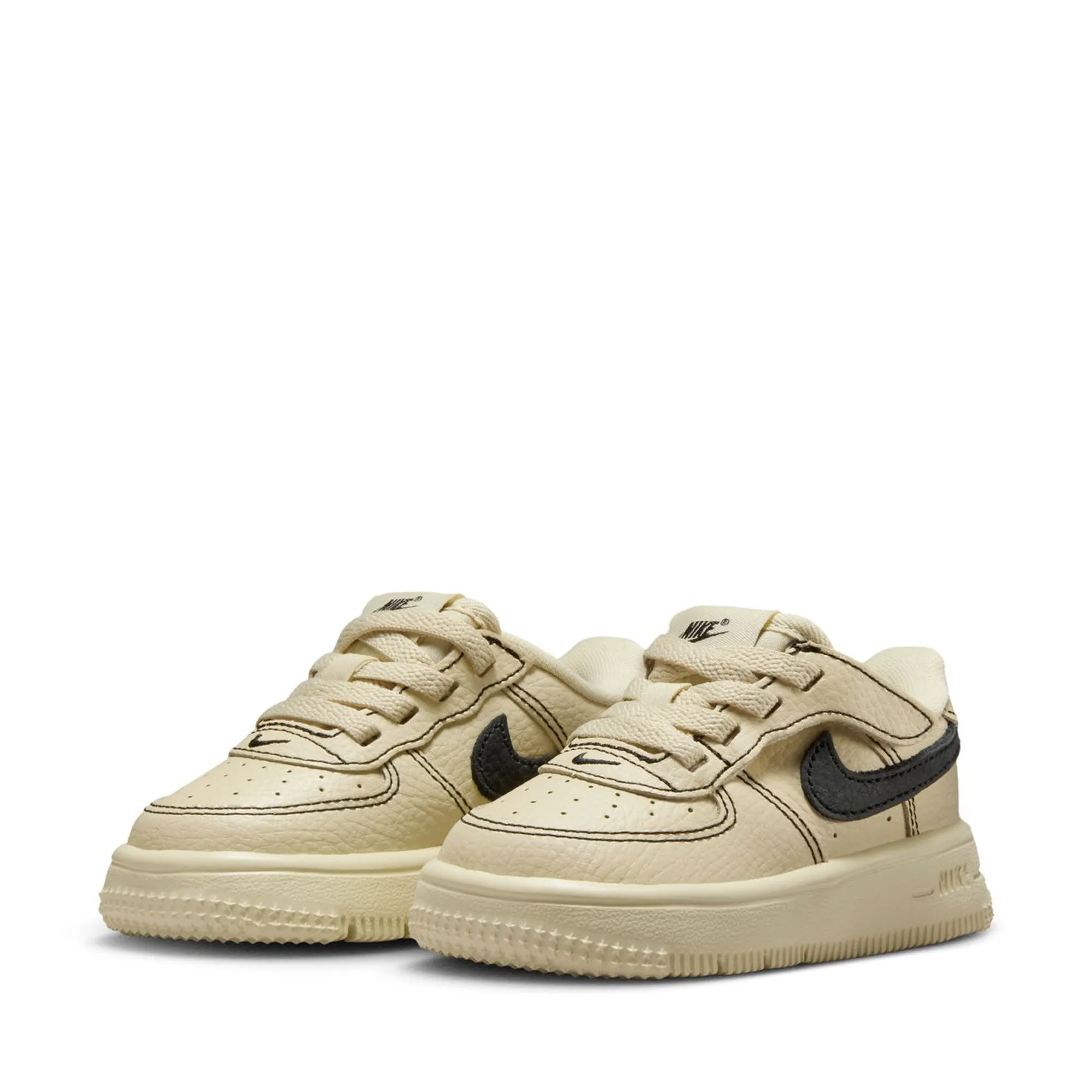 Nike Force 1 Low LV8 EasyOn (TD) - Light Khaki/Black Anti Collision Toe Box