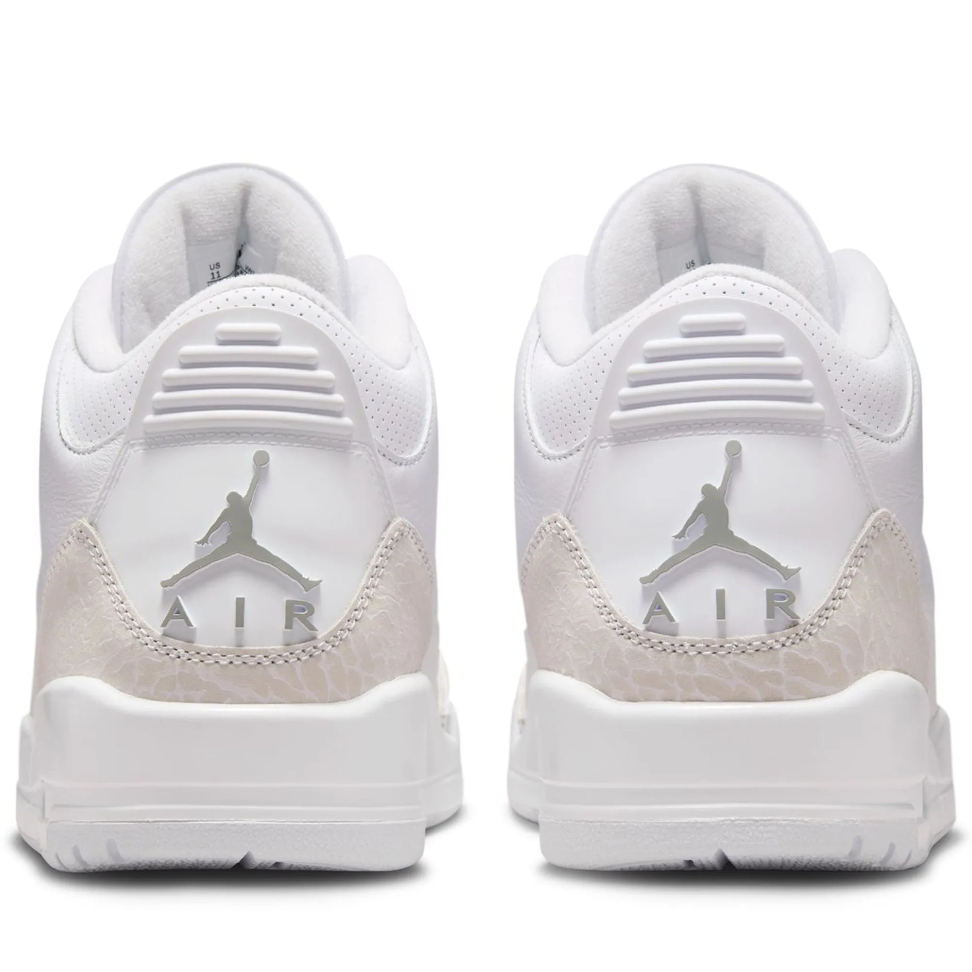 Dual Density Foam Air Jordan 3 Retro 'Pure Money' - White/Metallic Silver