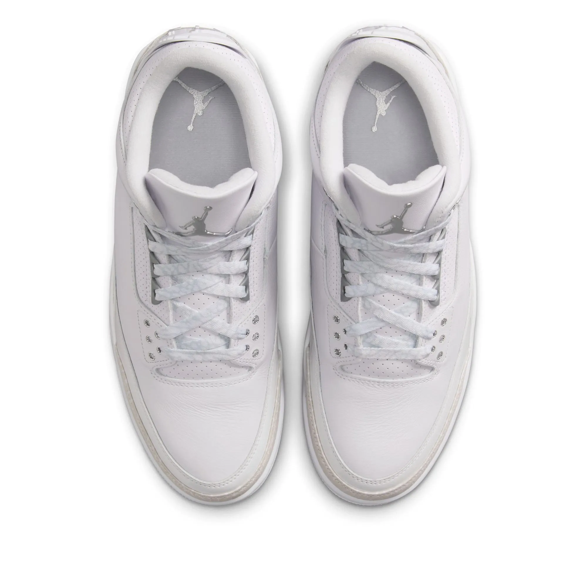 Air Jordan 3 Retro 'Pure Money' - White/Metallic Silver Modern Fit Sleek cushioning