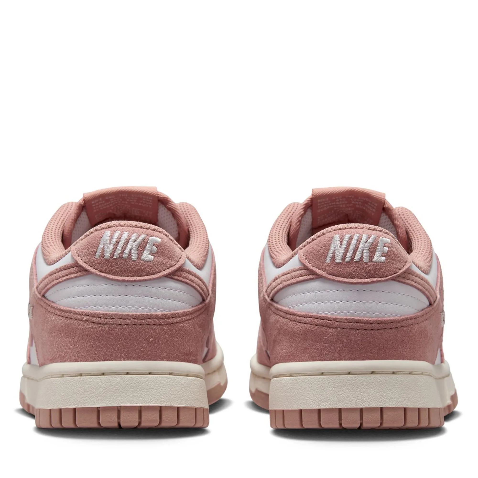 Sport Enthusiast Flexible Outsole Design Women's Nike Dunk Low - White/Particle Pink