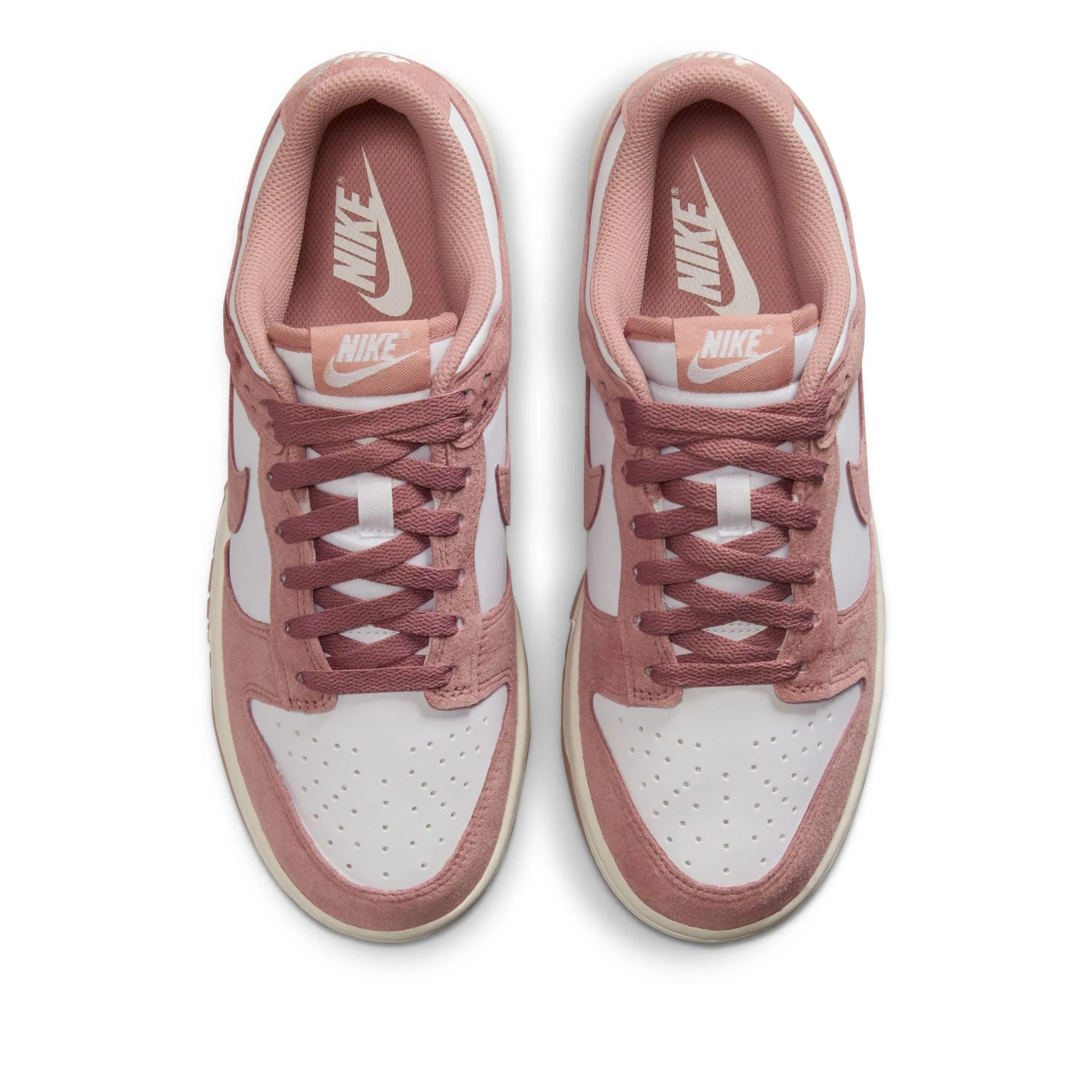 Women's Nike Dunk Low - White/Particle Pink Low Impact Cushioning