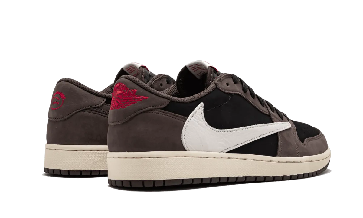 Wear   Resistant Canvas Air Jordan 1 Low "Travis Scott- Mocha"